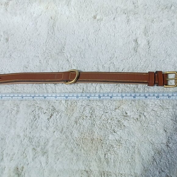 Leather padded dog collar size large brass buckle - Picture 3 of 7